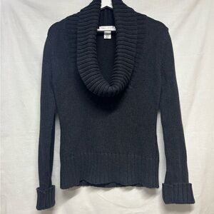 White House Black Market Charcoal Cowl Neck Sweater
